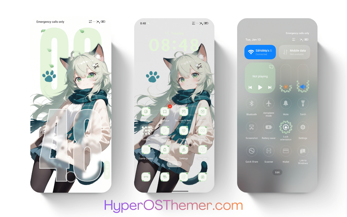 Green Animation HyperOS Theme