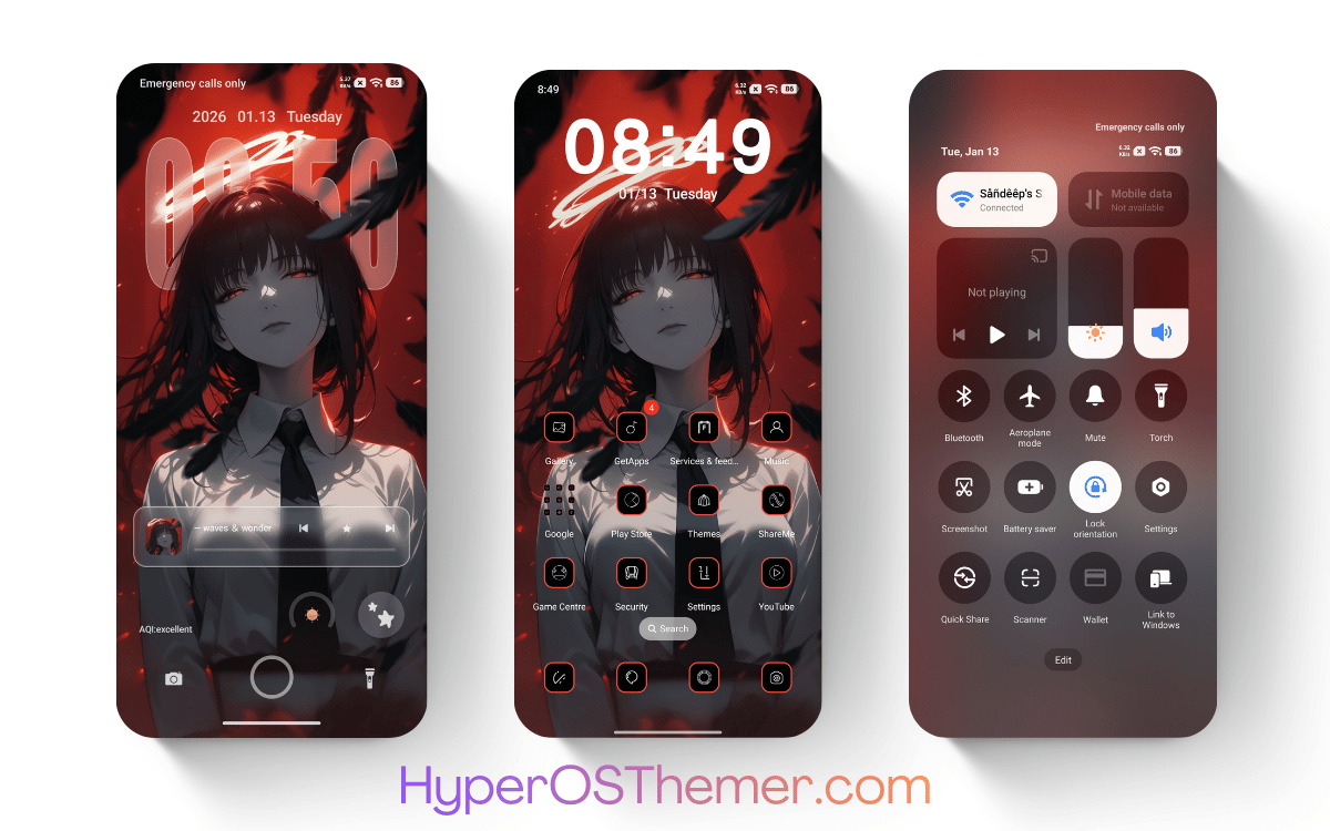 Demon Girl HyperOS Theme