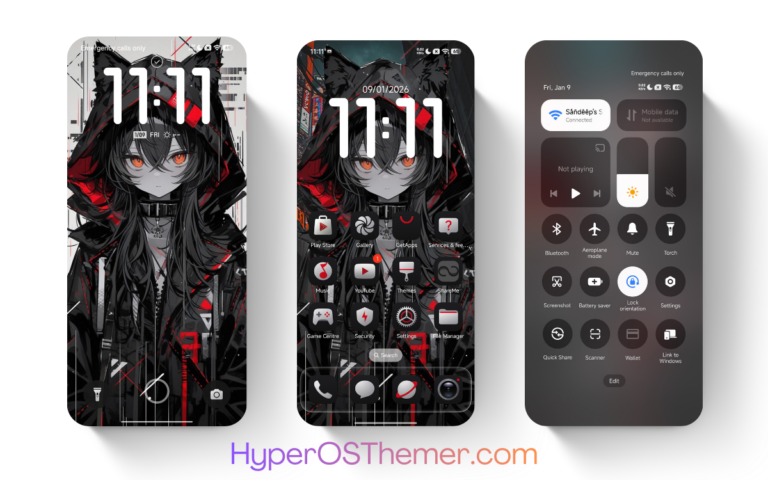 pacar merah hitam HyperOS Theme