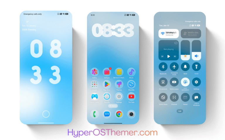 Glass 8V HyperOS Theme