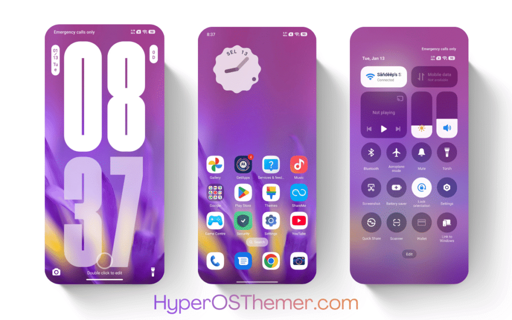 Purple-Flames HyperOS Theme