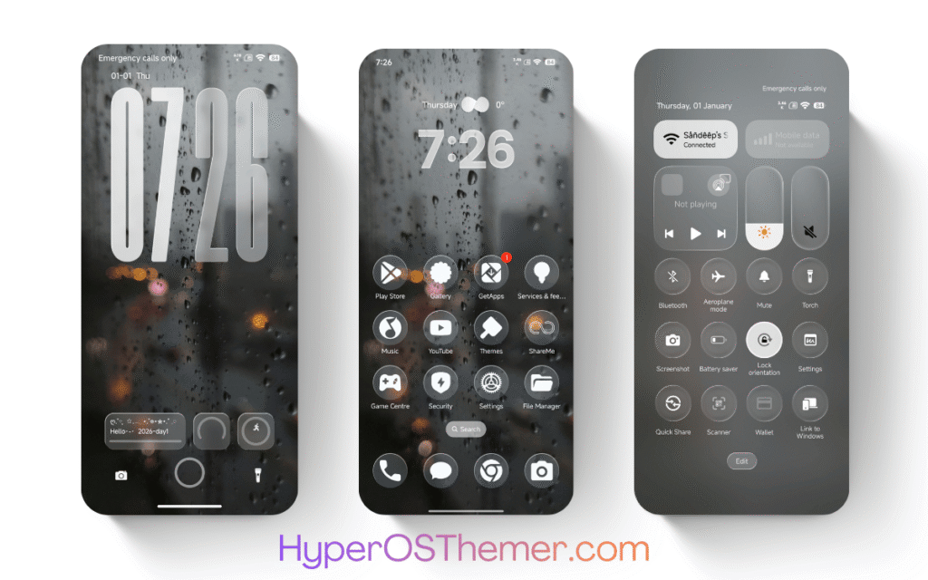 GlassyM HyperOS Theme