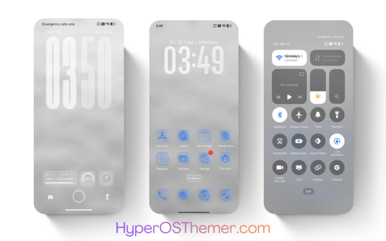 Iblue Note HyperOS Theme