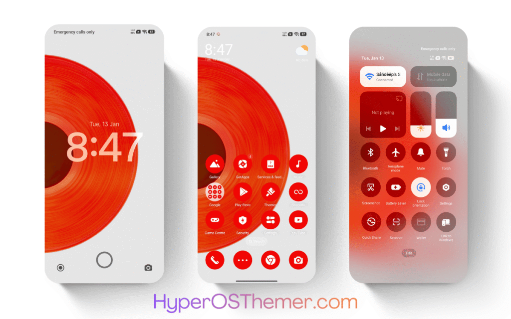 Red Circle HyperOS Theme
