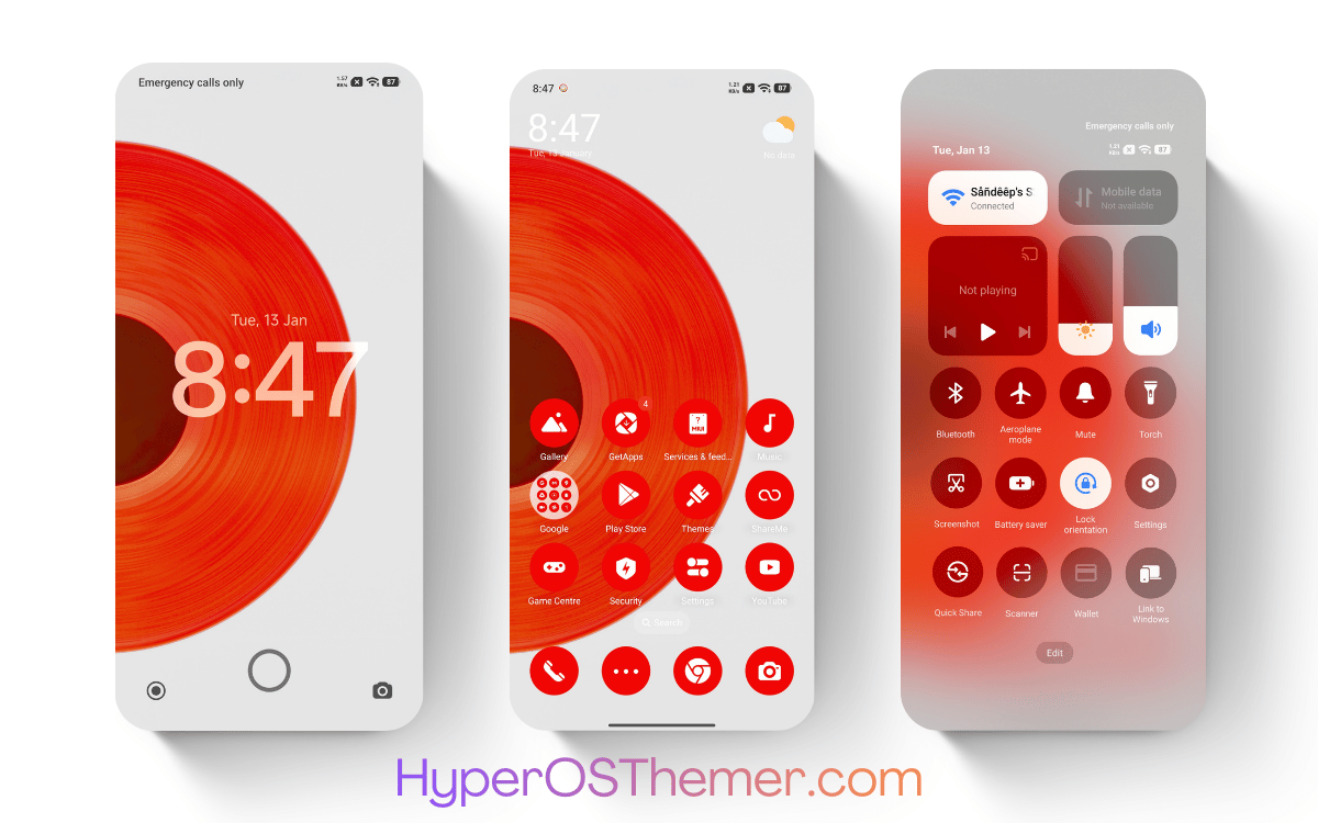 Red Circle HyperOS Theme