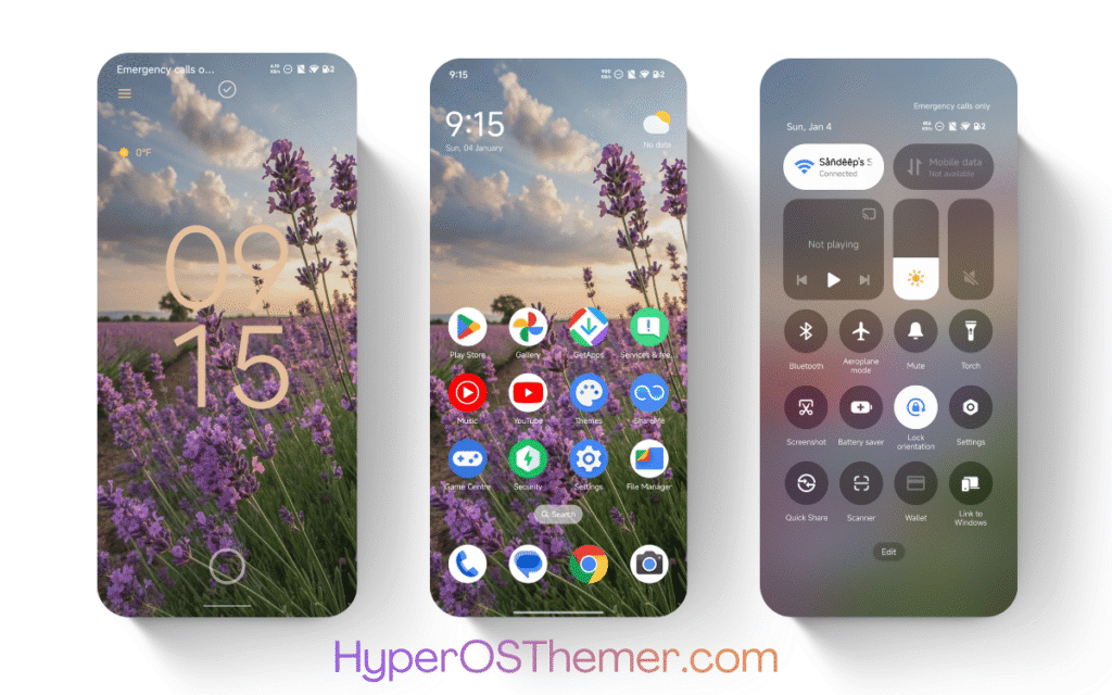 Lavender HyperOS Theme