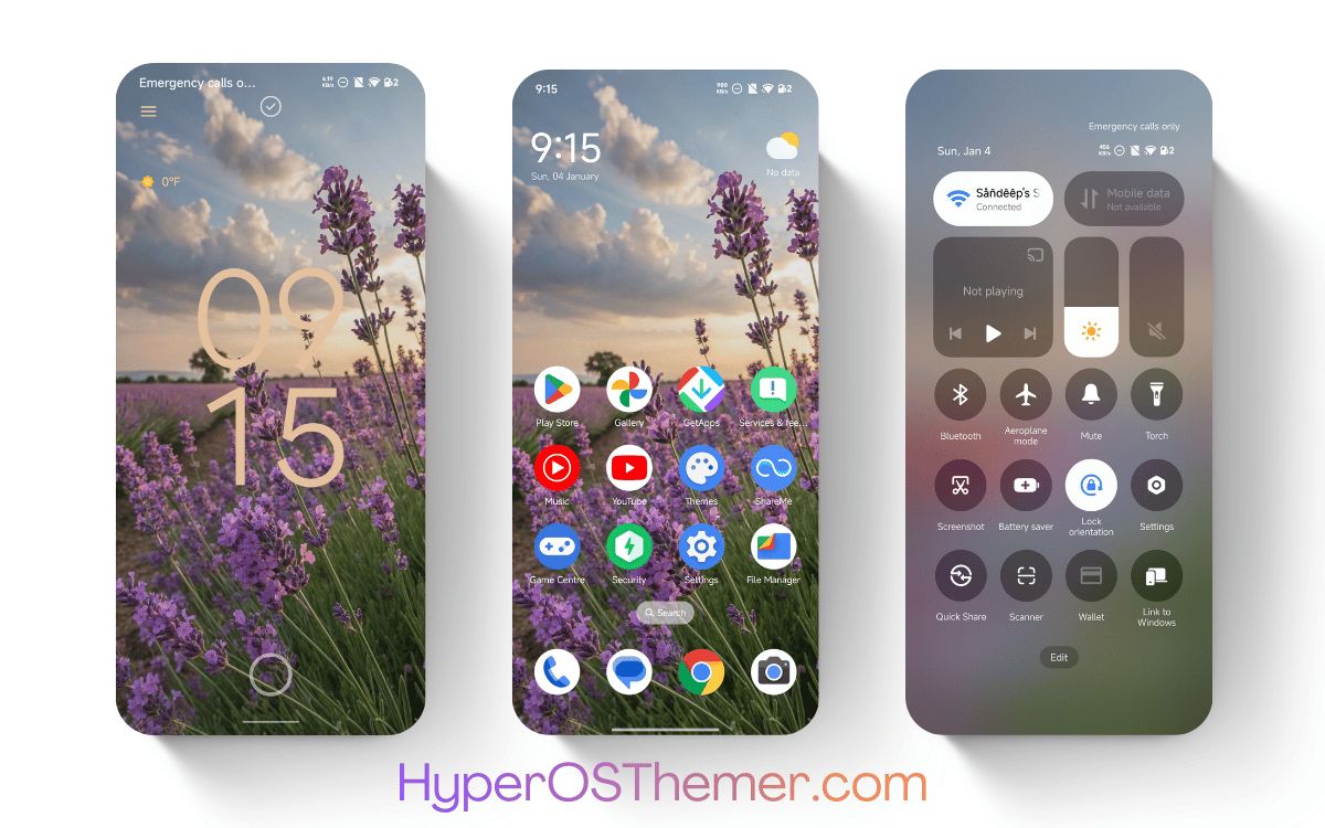 Lavender HyperOS Theme