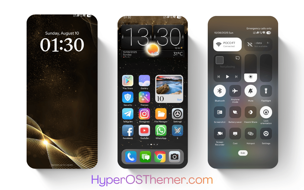Golden Dust HyperOS Theme