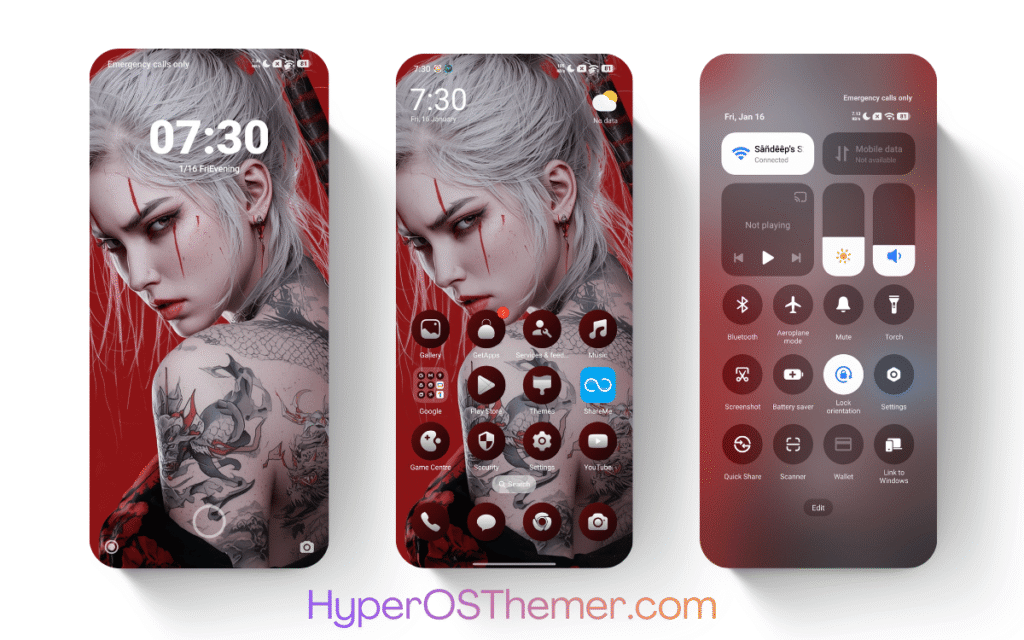Scarlet Samurai HyperOS Theme