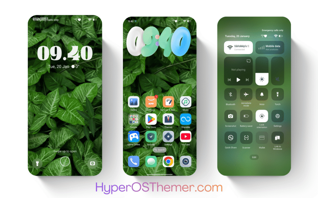 Green Leaves HyperOS Theme