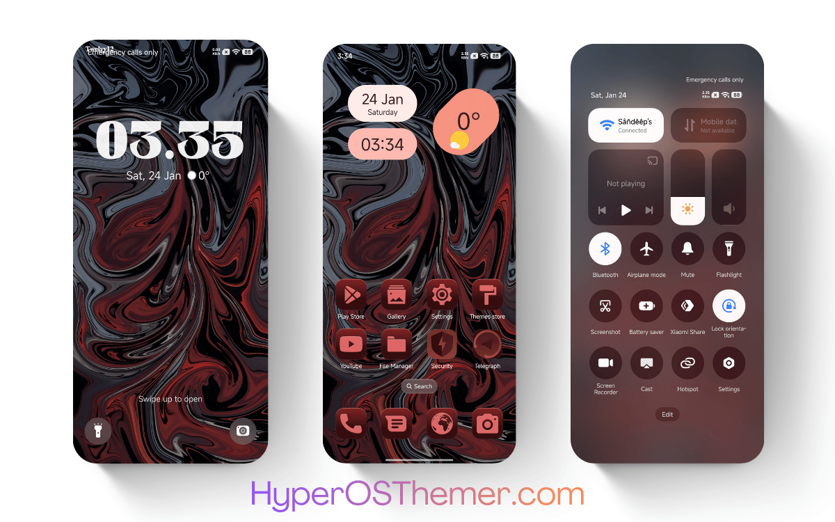 Pure Red HyperOS Theme