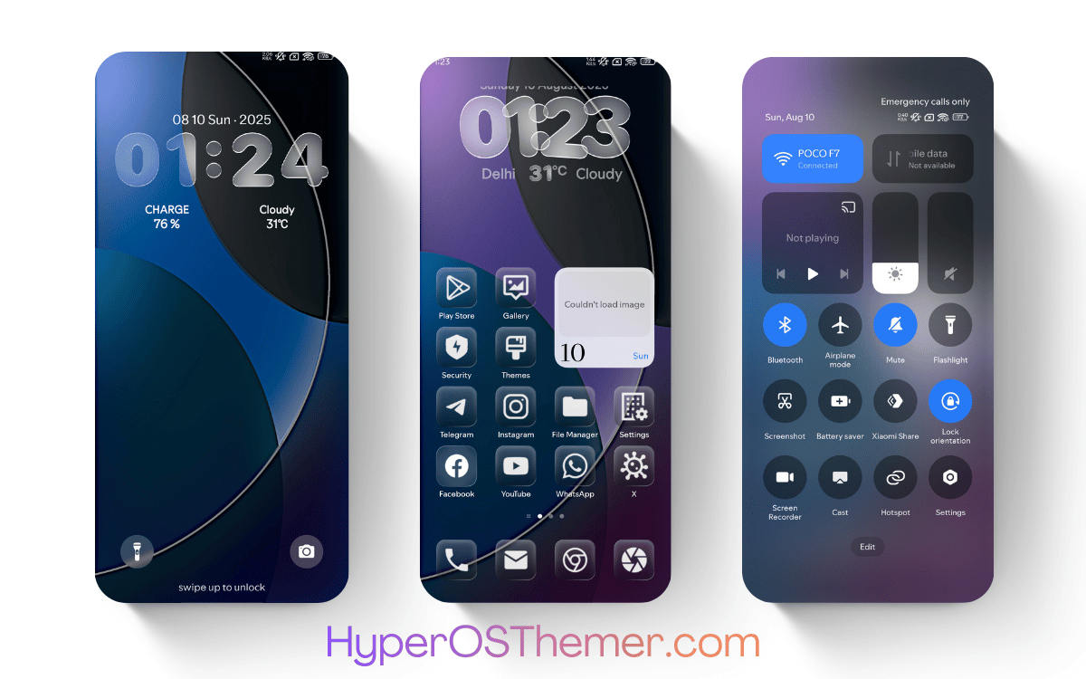 Glass BiZ HyperOS Theme