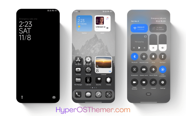 Black Flower HyperOS Theme