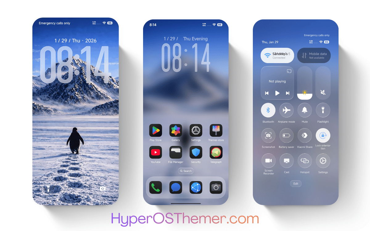 Lone Penguin HyperOS Theme