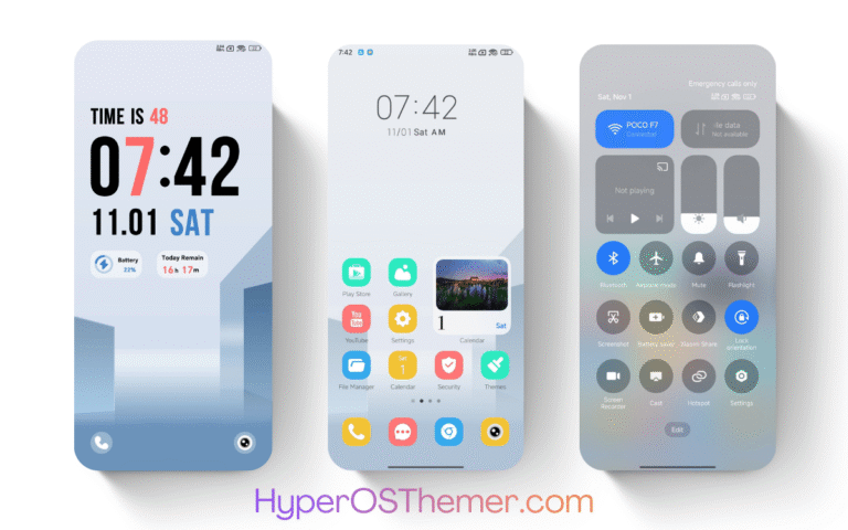 Azure Tiered Gleam HyperOS Theme