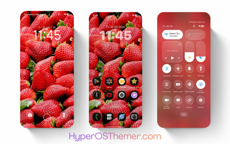 Strawberry HyperOS Theme
