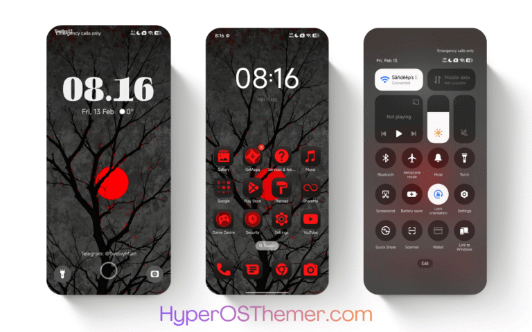 Red Moon HyperOS Theme