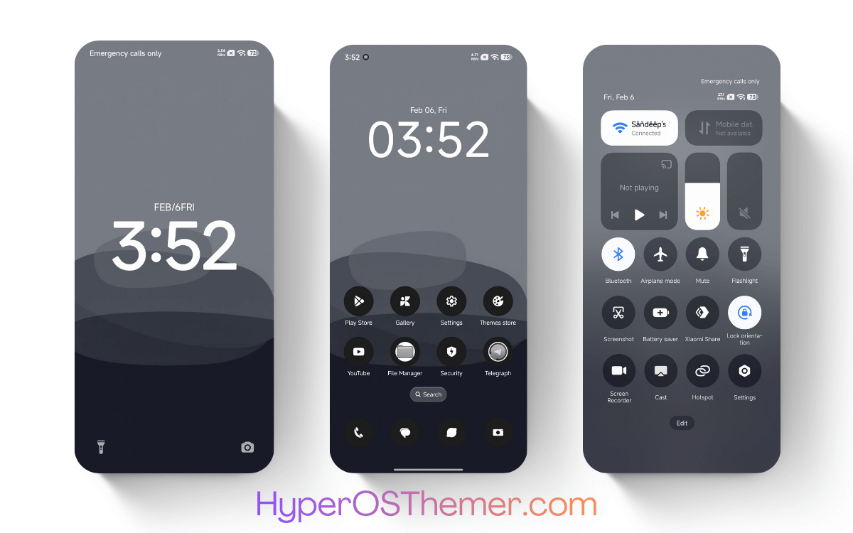 Putih Hitam HyperOS Theme