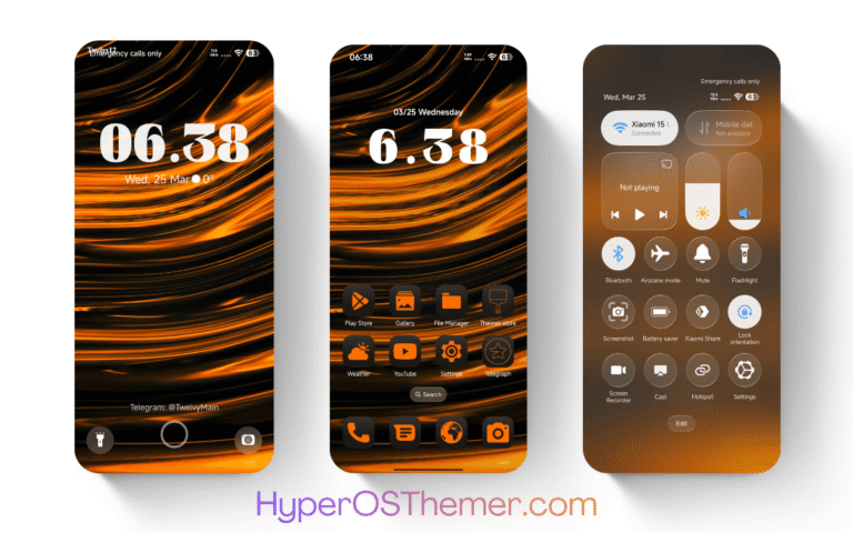 Orange Fluid HyperOS Theme