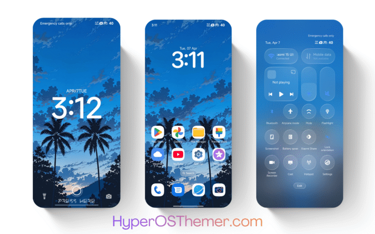 Putih Biru 3.0.3 HyperOS Theme