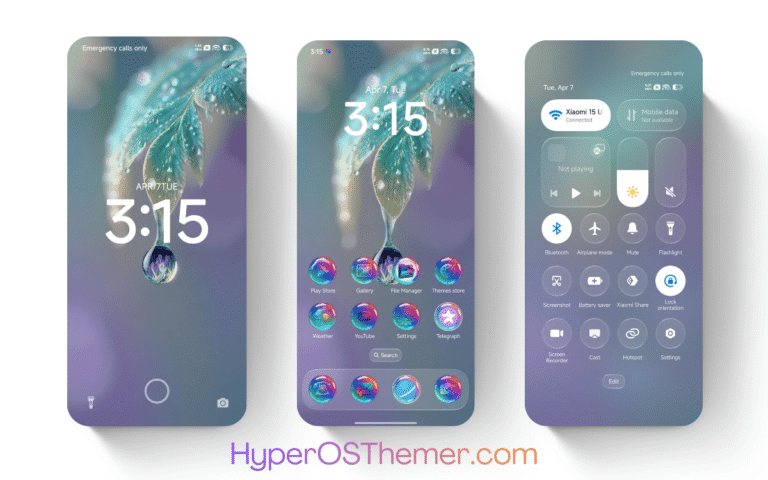 Glossy ShapeL HyperOS Theme
