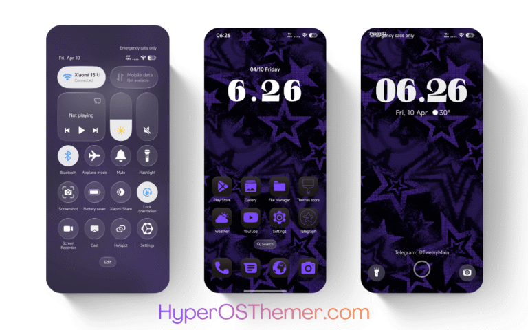 Purple Stars HyperOS Theme