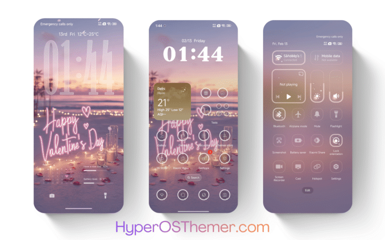 Valentine Sea HyperOS Theme