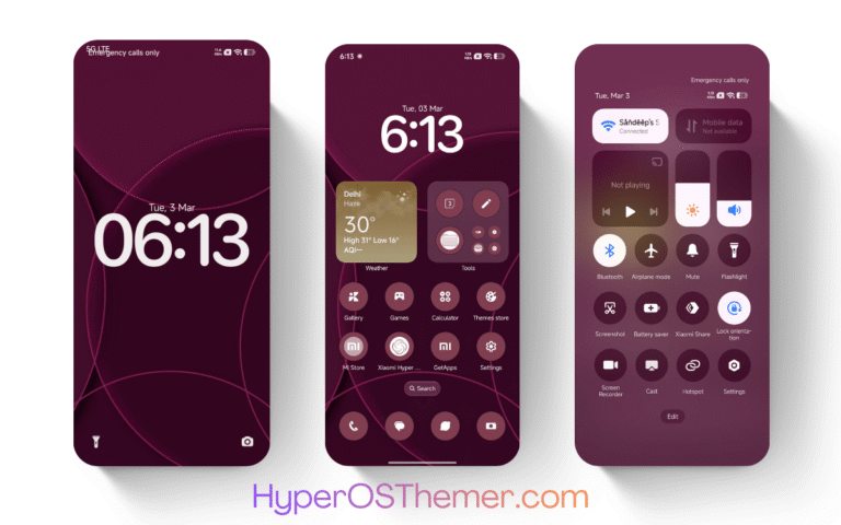 Putih Merah 1.2 HyperOS Theme