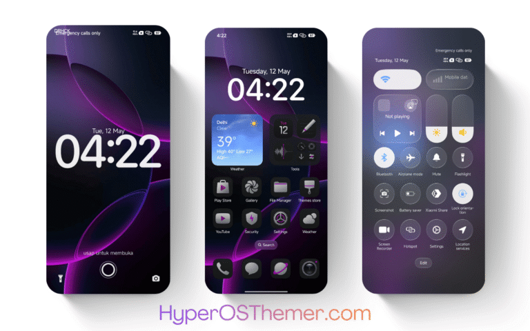 Ungu Hitam HyperOS Theme